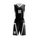 Custom-Basketball-Kit-Black-and-White-Front-View